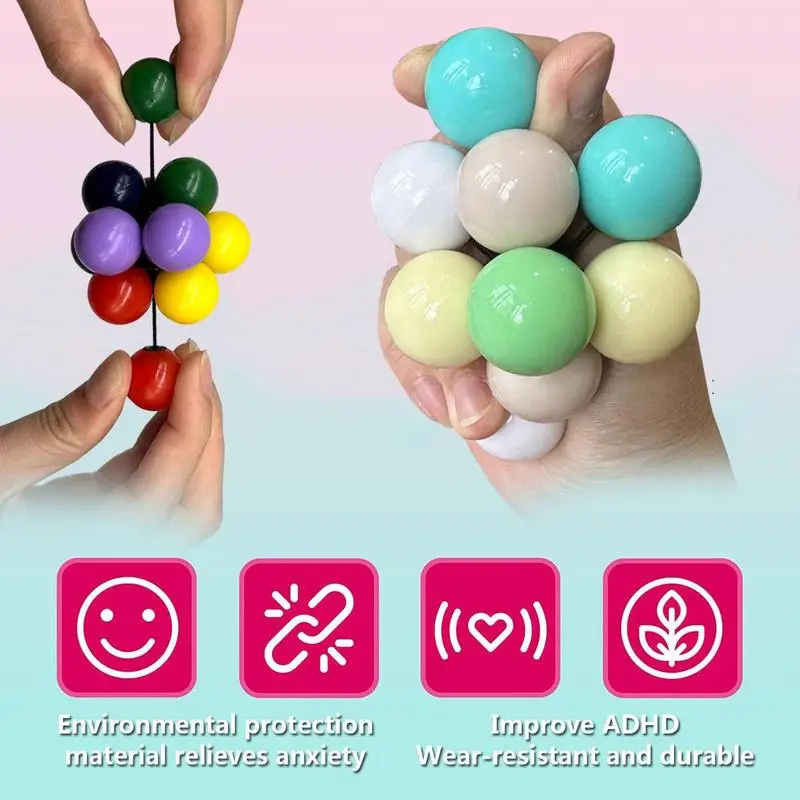 Toys Pack Anti Stress Balls Set Marble Relief Gift For Adults Girl Children Sensory Antistress Relief Toys Box