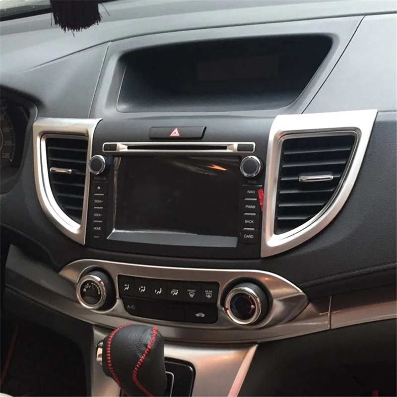 

WELKINRY car auto cover For Honda CRV CR-V 2012 2013 2014 2015 2016 ABS chrome middle air conditioning outlet air vent trim