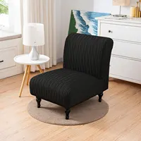 1Pc Armless Accent Chair Cover Slipcover, Slipper Chair Stretch Spandex Removable For Armless Chair Furniture Protector For Livi 1