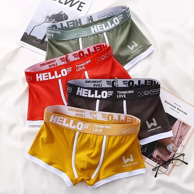 Breathable Solid Underwear Boxers Shorts Panties 5