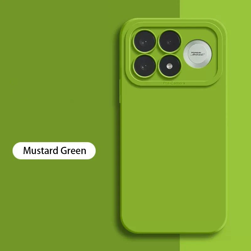 Luxury Liquid Silicone Camera Protection Phone Case with Angel Eyes Design