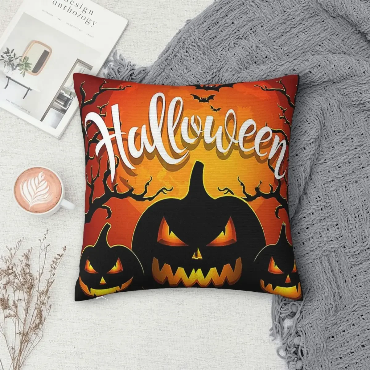 

Halloween Animatronics Pillowcase Polyester Pillows Cover Cushion Comfort Throw Pillow Sofa Decorative Cushions Used for Bedroom