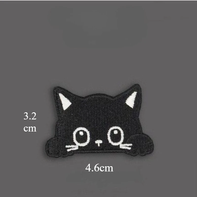 Schwarzes Kätzchen Stickerei Patch Cartoon süße Patches DIY Kleidung Schuhe Tasche Katze Reparatur Dekoration Applikation handgemachte Nähen Geschenk – Detail 10