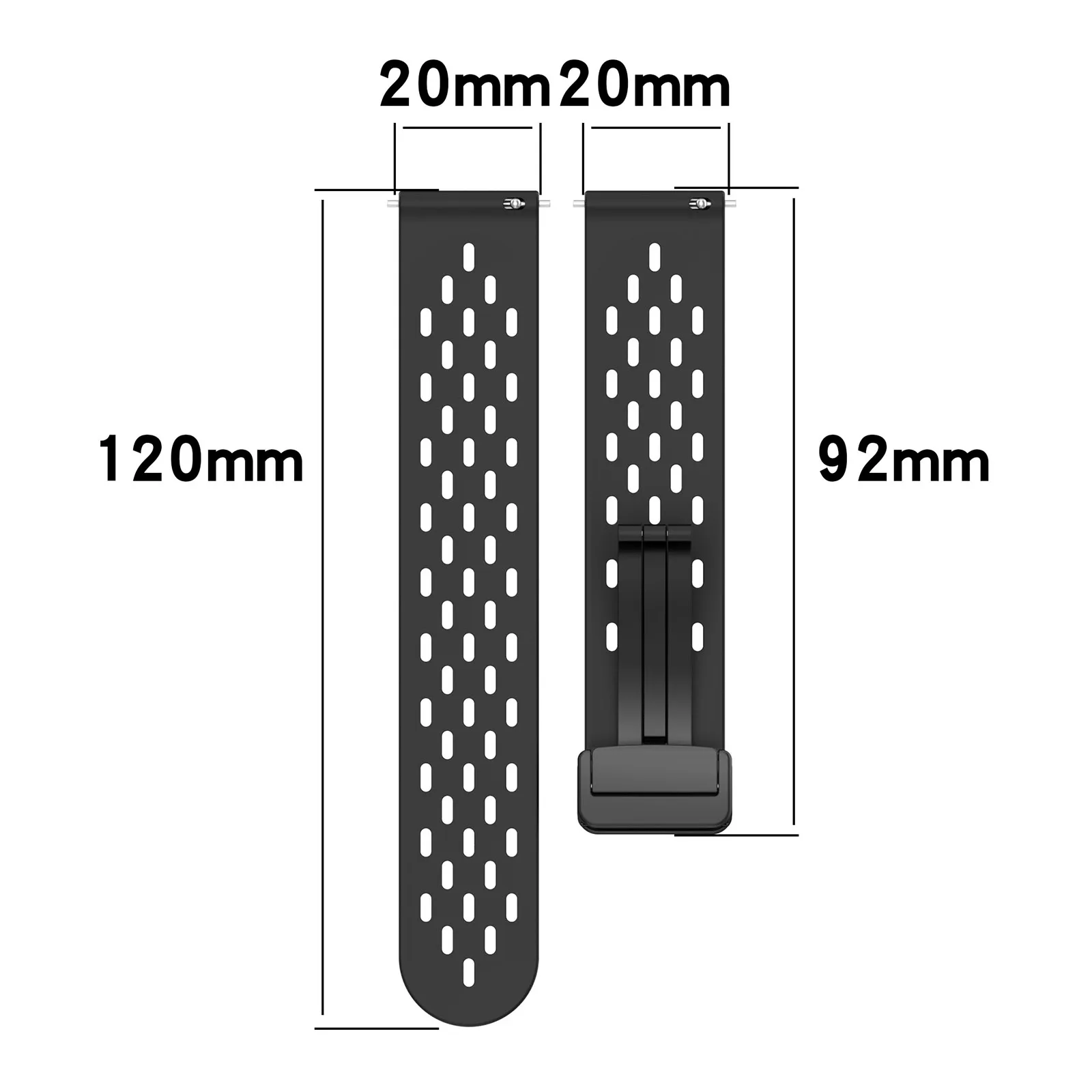 Breathable Silicone Strap with Magnetic Buckle