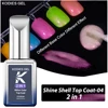 KODIES GEL Glitter Top Coat Aurora Chrome Gel Nail Polish 2 IN 1 Sparkle Shimmery Pink Nail Gel Finish Topcoat All for Manicure 1