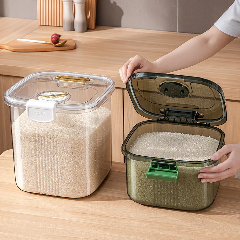 

Transparent Rice Bucket Moisture Proof Preferred Material Sealed Design Moisture-proof And Insect-proof Increase Capacity Pet