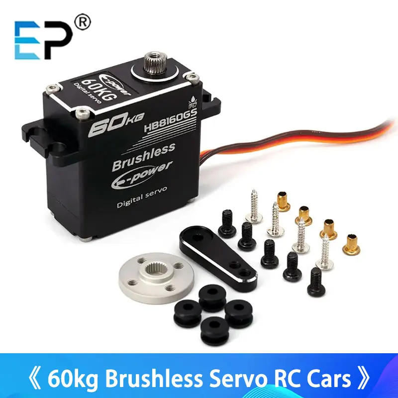 

E-Power Brushless Servo Parts 60KG 180°/270°/360° Aluminum Case Digital Metal Gear HV Servo For RC Car Crawler Boat Model Toys