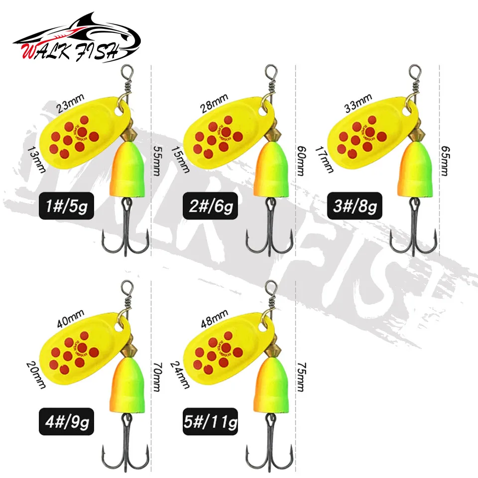 WALK FISH New 1#-5# Fishing Lure Spinner 6