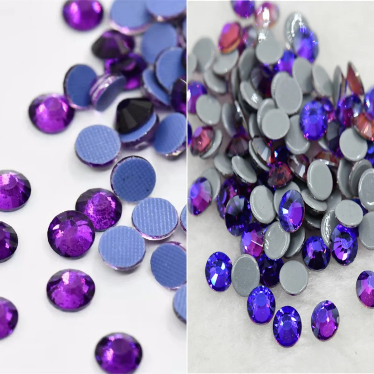 purple series HotFix Rhinestones s16 ss20 ss30 Iron On Flatback Crystals For clothing