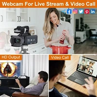 4K 60FPS Professional Camcorder for Photography 64MP WiFi Livestream Webcam Video Cameras 18X Digital Zoom YouTube Vlog Recorder - Image 4