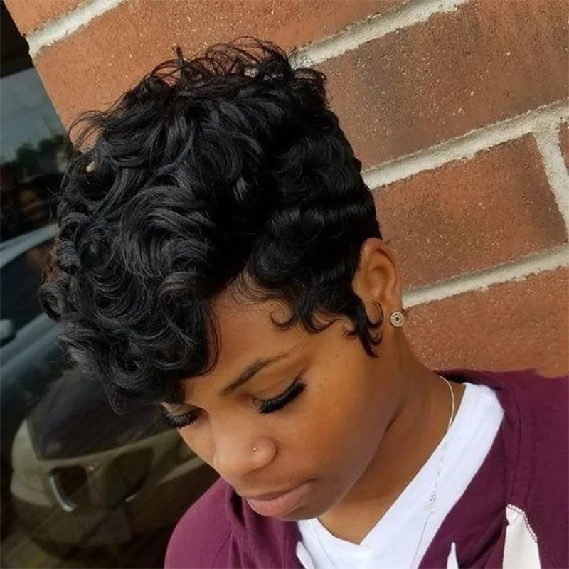 

Women's Fashion Black Afro Curly Wig Soft & Healthy Deep Wave Synthetic Hair Fancy Dress Party Wig for Black Women