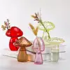 Glass Flower Vase Single Stem Flower Vase Unique Mushroom Glass Planter for Home Decoration Plant Propagation Station for Women 1