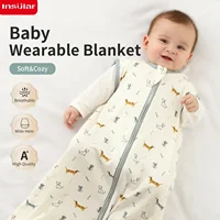 Baby Sleeping Bag Newborn Baby Anti-shock Sleeping Bag Pajamas Baby Pajamas Light Zipper Crawling Suit Anti-kick Cartoon Animal 1