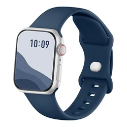 Premium Silicone Watch Strap - Versatile and Durable Design - 38 40 41mm (Blue)