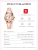 OLEVS 5539 Quartz Watch Woman Flowing Crystal Design Roman Numeral Scale Ladies Wristwatch Leather Strap Waterproof Womens Watch 6