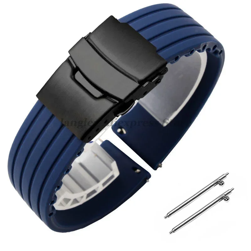 Versatile Quick Release Silicone Watchband - Multiple Sizes with Rubber Straps