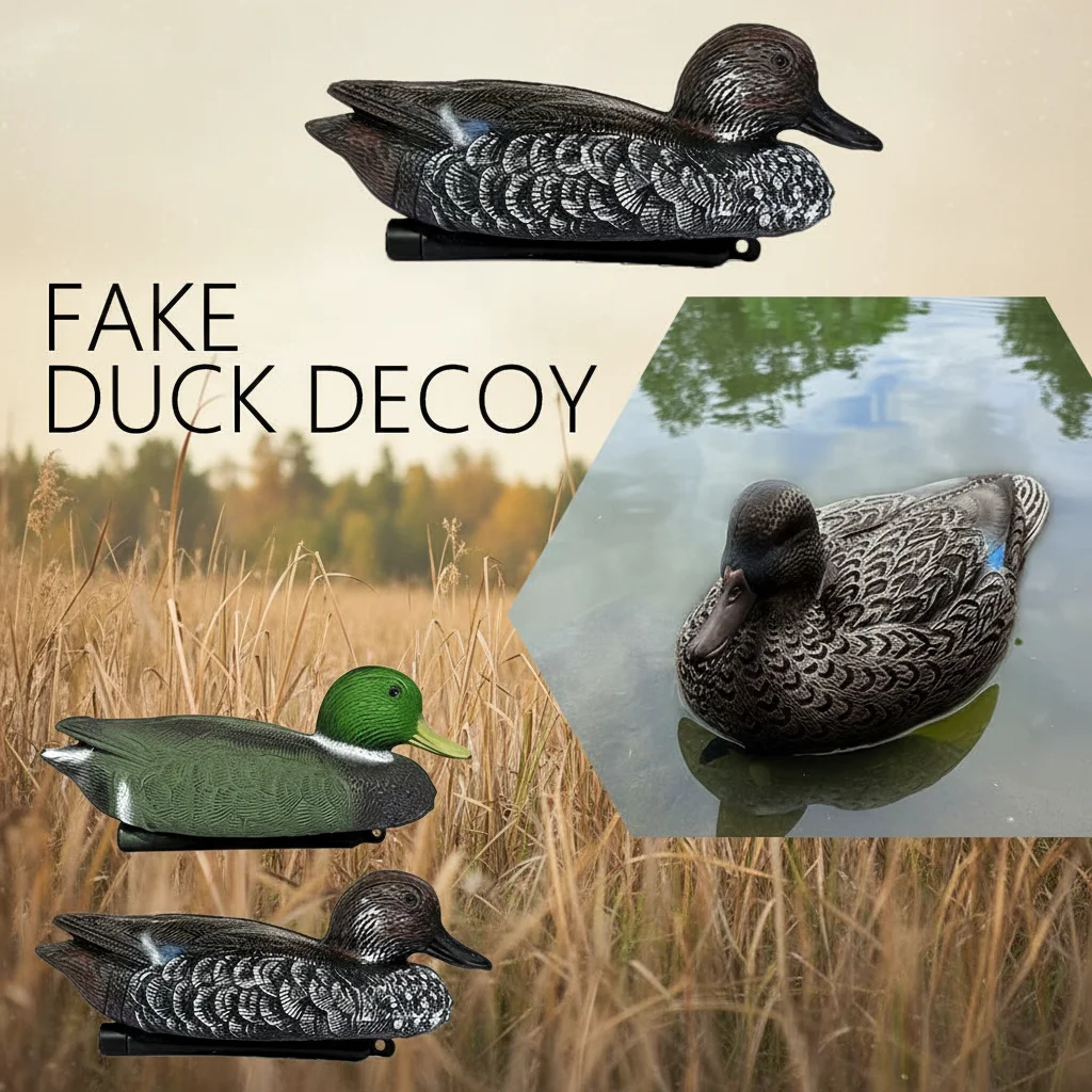 Leurre canard flottant 3D pour chasse et décoration lac - Style pêche et design réaliste