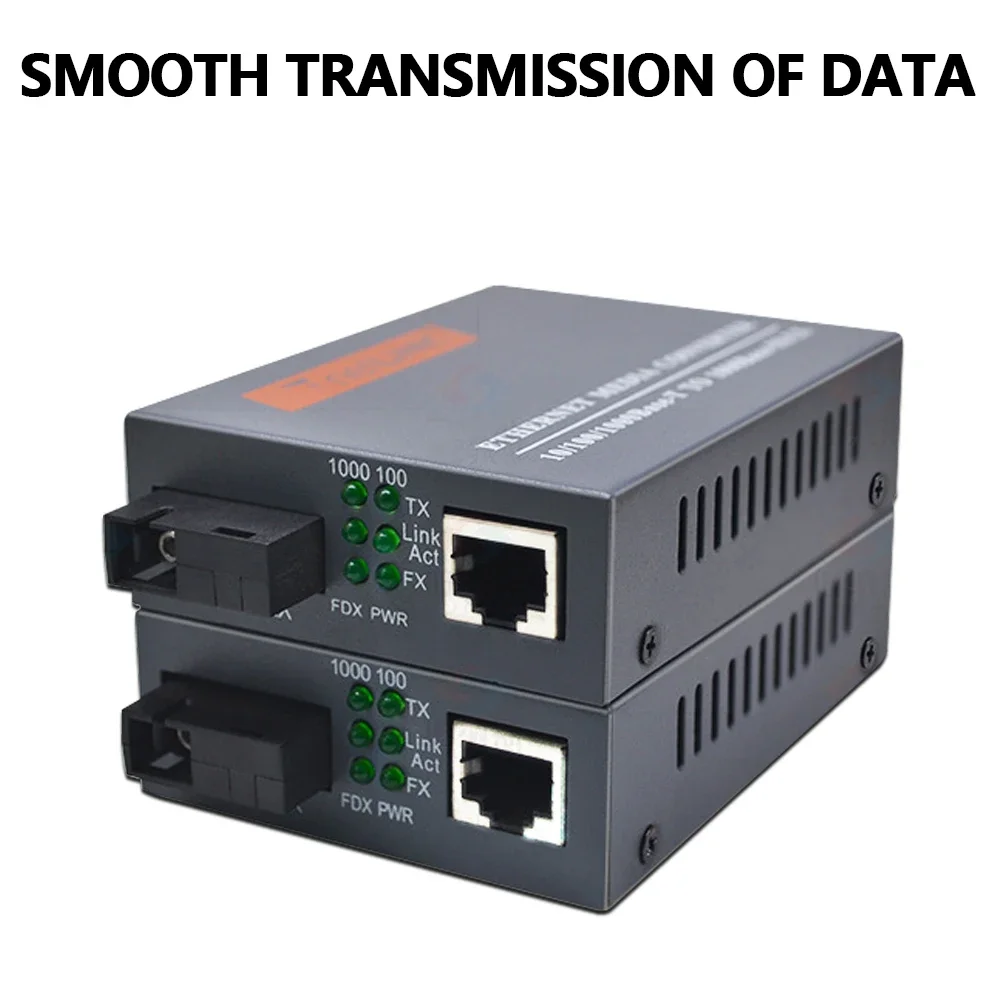 Fiber Optical Media Converter OPTFOCUS Gigabit Media Converter 1000Mbps SM Transceiver SC Module 20km A B 5pairs Fiber Optic Media Converter