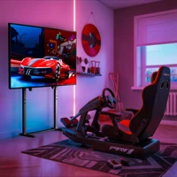 Metal Floor TV Stand Bracket Free Standing TV Trolley Height Adjustable for 32-100 Inch Flat Panel LED LCD - Image 5