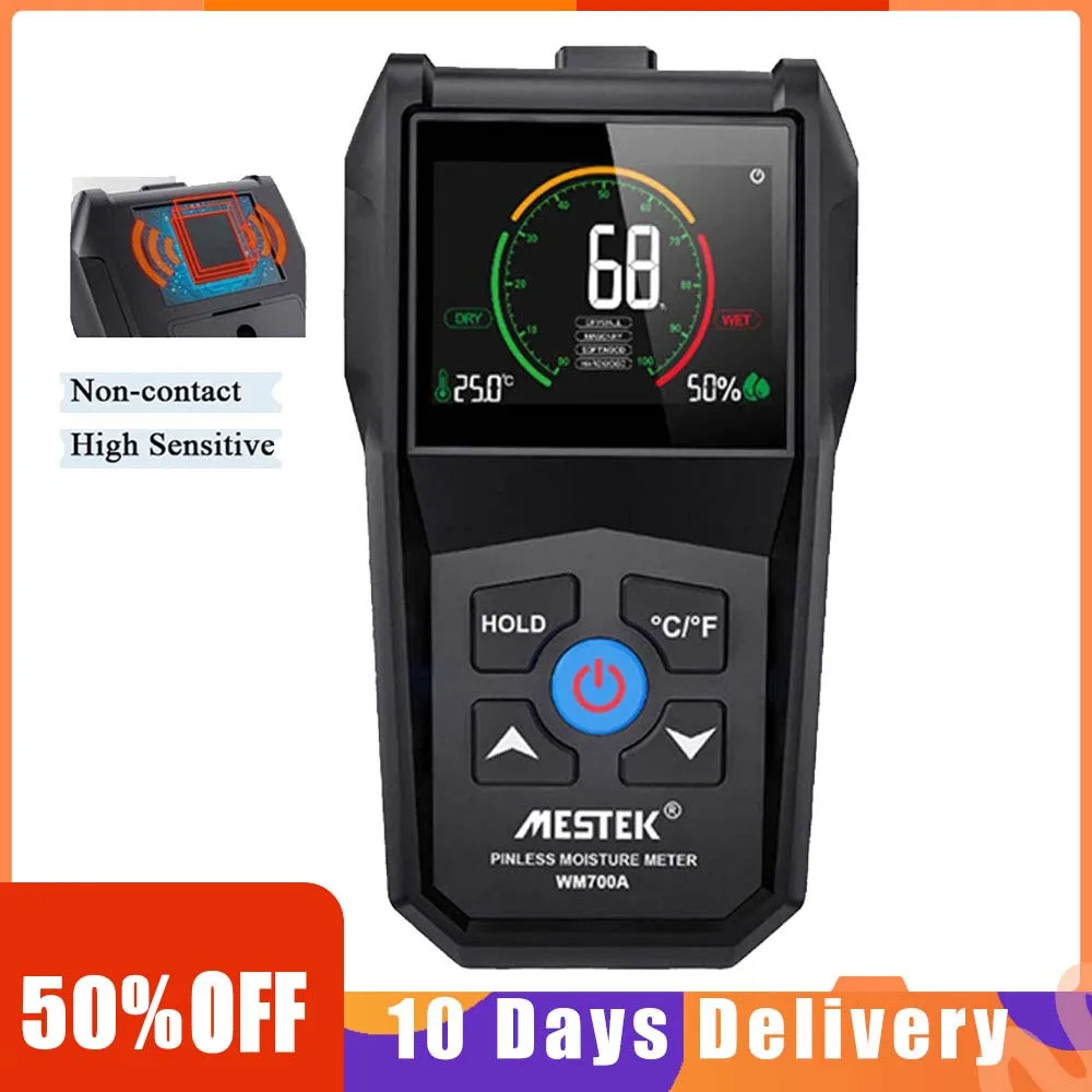MESTEK Full Angle Non contact Wood Moisture Meter Environmental