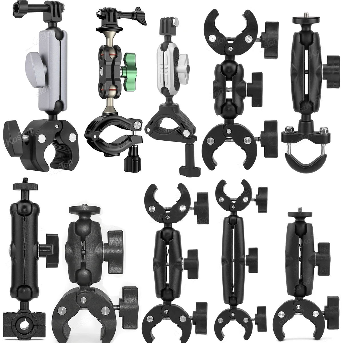 Motocicleta e Bicicleta Guiador Espelho Suporte de Montagem Bicicleta Action Câmera Holder Dji Osmo Insta360 Gopro Hero 12 11 10 8