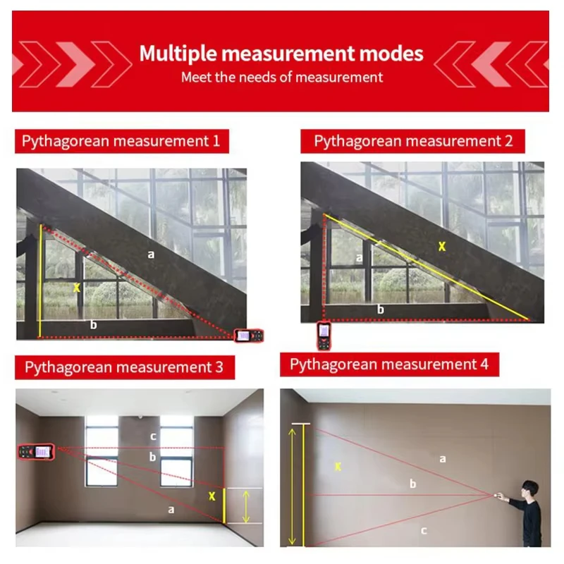 Laser Rangefinder Distance Meter UNI-T Laser Rangefinder LM50A LM70A LM100A LM120A Laser Distance Meter Digital Range Finder Tape Measure