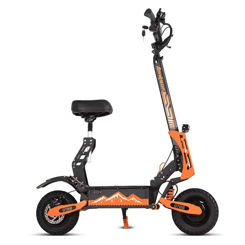 DT08 5600w Dual Motor Electric Scooter 60v 27ah Max Speed 75-80km/h Lcd Display 11 Inch Tyres Foldable