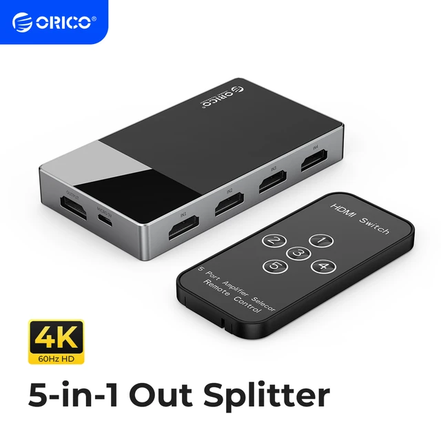 5-Port HDMI Switch with Remote (4K)