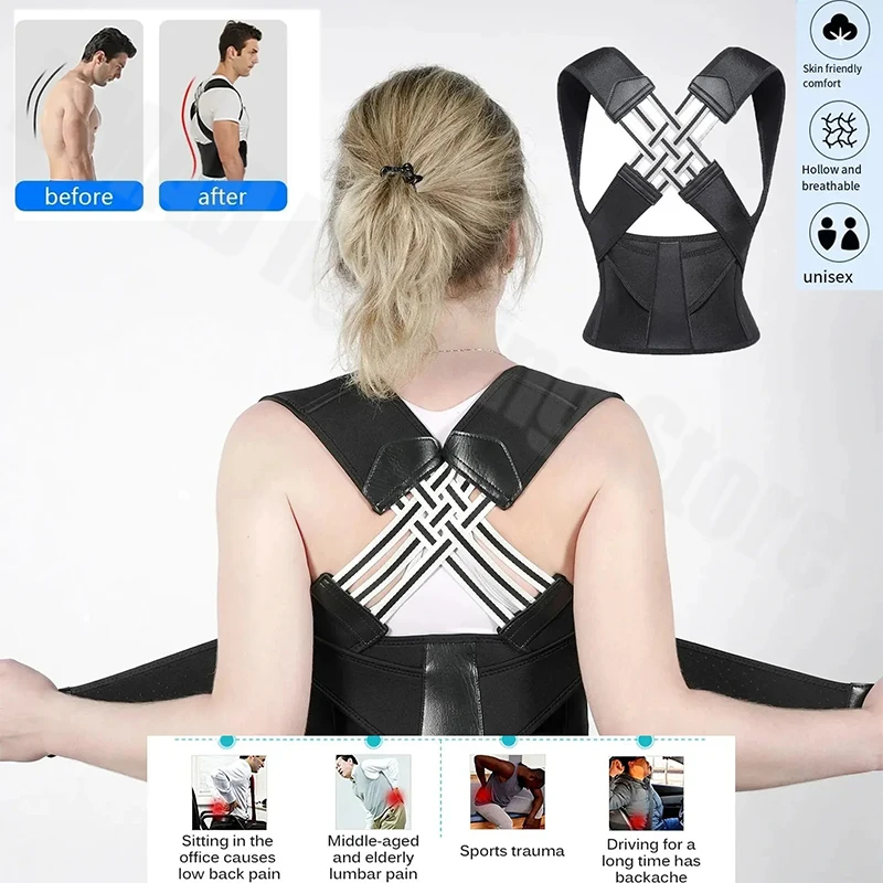 Shoulder And Back Posture Correction With Camel Straps Adult Body Shape Correction Male and Female Back Support