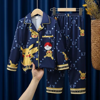 Children’s Cartoon Pajamas Set – Long Sleeve Spring & Autumn Homewear 1