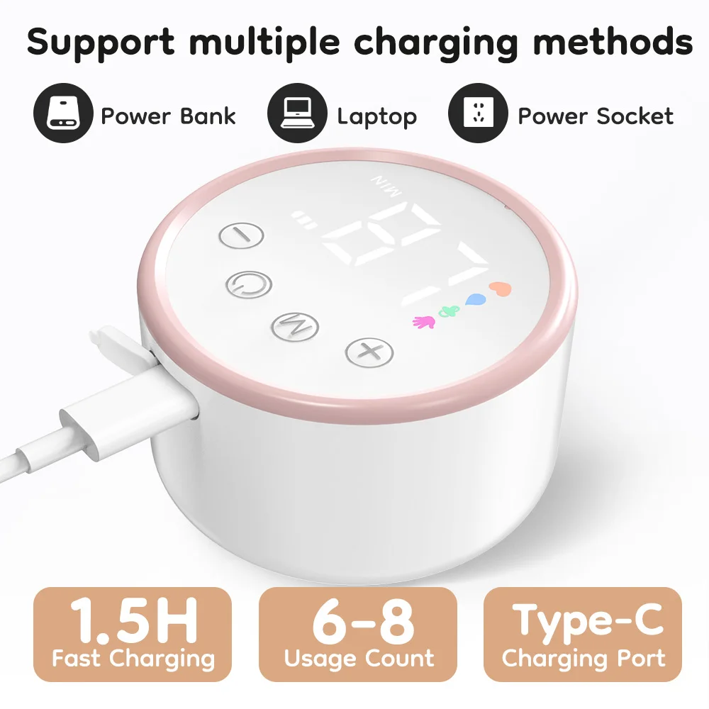 Dr.isla 2Pcs Portable Wearable Electric Breast Pump 4Modes 12 Levels Hands Free Breast Pumps Milk Collector With 19/24mm Flange electric breast pump