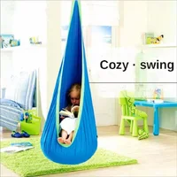 New Children's Hanging Chair Portable Parachute Cloth Swing Bed Indoor Courtyard Model with Inflatable Cushion Hanging Chair 2