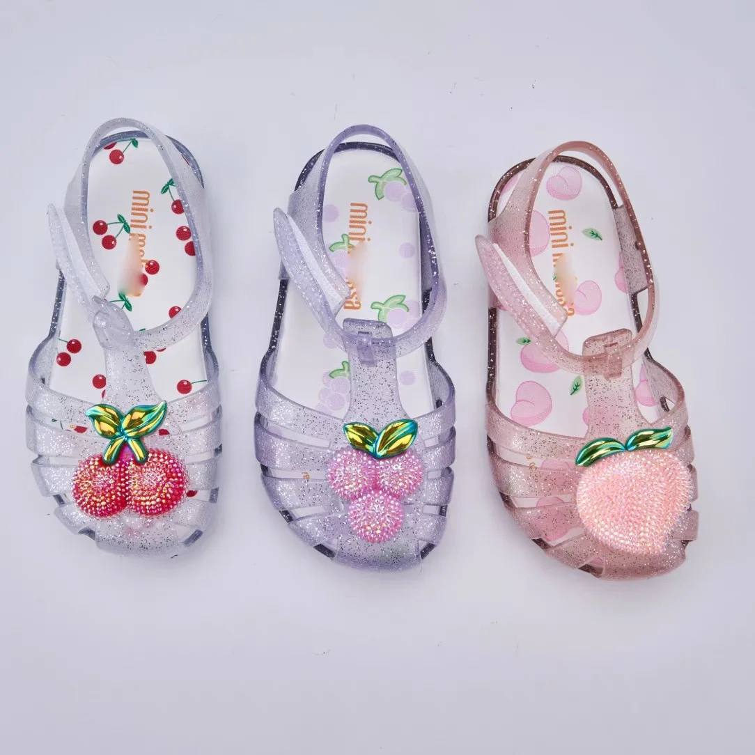 Mini Melissa Brazil Children's Shoes Summer 2024 New Girls' Bow Camellia Jelly Sandals Baby Kids Princess Jelly Beach Shoes Todd 6