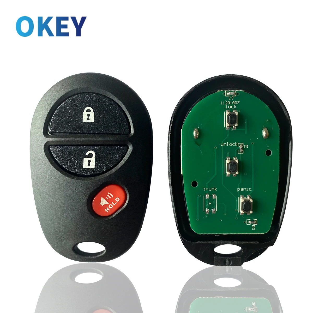 Okey 2 + 1 3-кнопочный дистанционный Автомобильный ключ GQ43VT20T 315 МГц для Toyota Sienna Solara