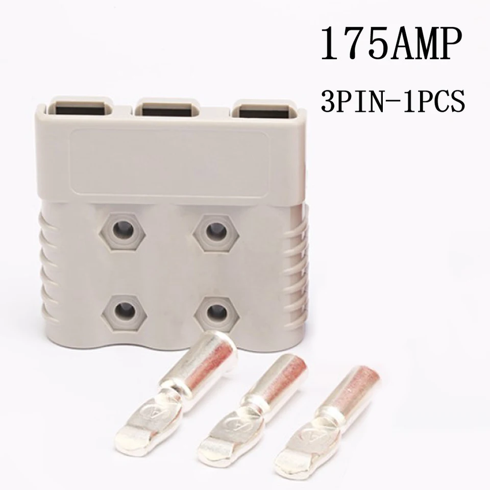 2X Connettore Di Alimentazione Anderson 175 Amp, Spina Terminale Per Batteria, Grigio E Rosso, Placcato Argento, Per Veicoli Elettrici E Applicazioni Ad Alta Potenza