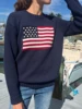 Women American Retro Sweater Long Sleeve Crew Neck Loose Fit Knit Pullover Tops Y2k Casual Loose Pullover Sweater 2