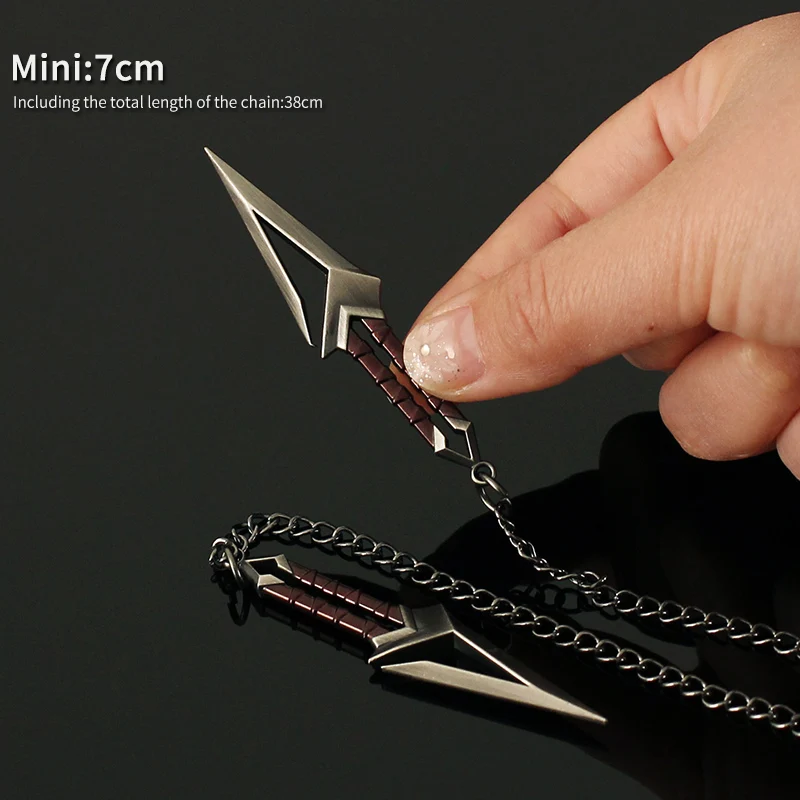 Valorant Keychain 9cm Shashui Sect's Black Wave Blade Mini Metal Knife Game Peripheral With Chain Weapon Model Gift Toy for Boys 5