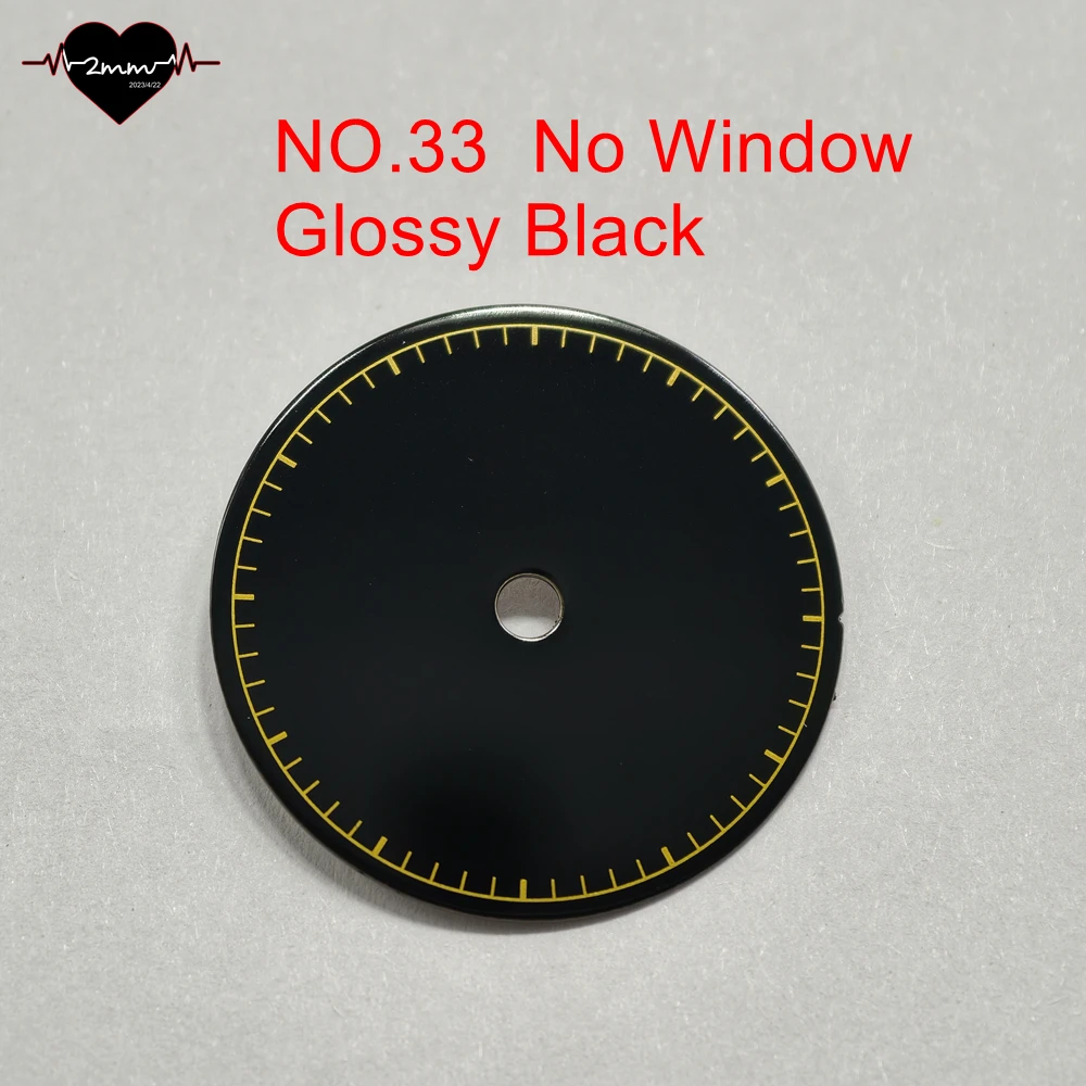 Glossy Matte Black Watch Dial with Gold Accents and Date Window