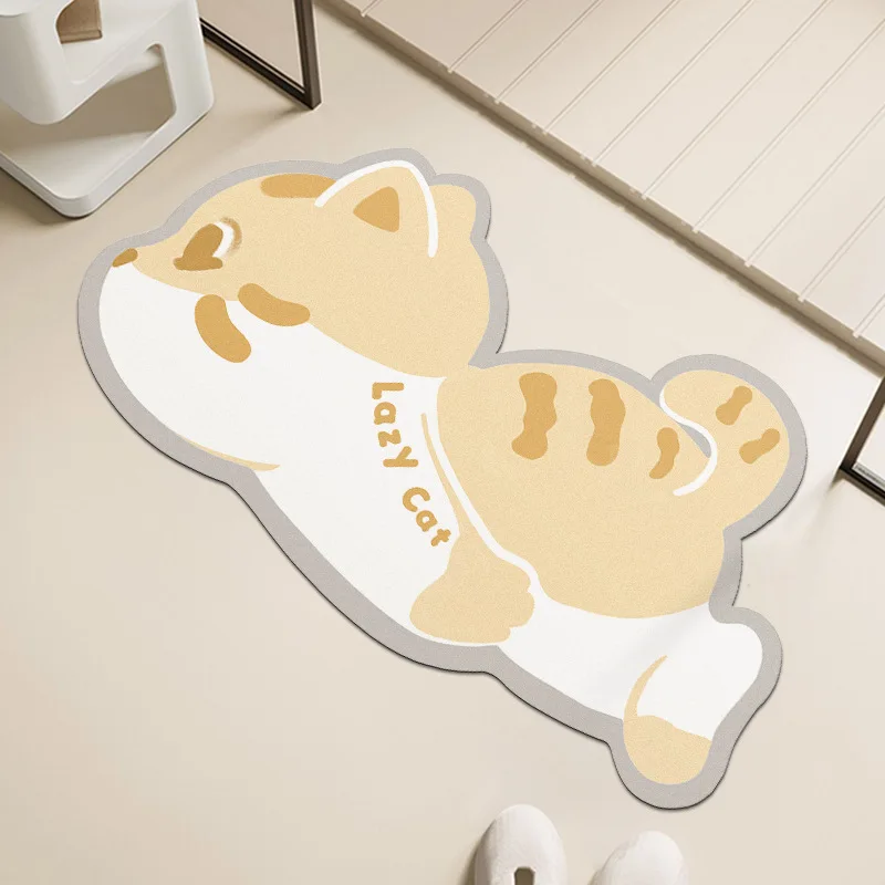 

Rabbit bathroom anti-skid mat, water absorption toilet door mat, lovely wind household soft floor mat rug