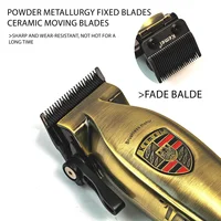 Kemei 2230 2236 All Metal Electric Barber Trimmer Brushless Motor 7500/7800RPM Barber Shop Salon Tool with Base Man Hari Clipper 2