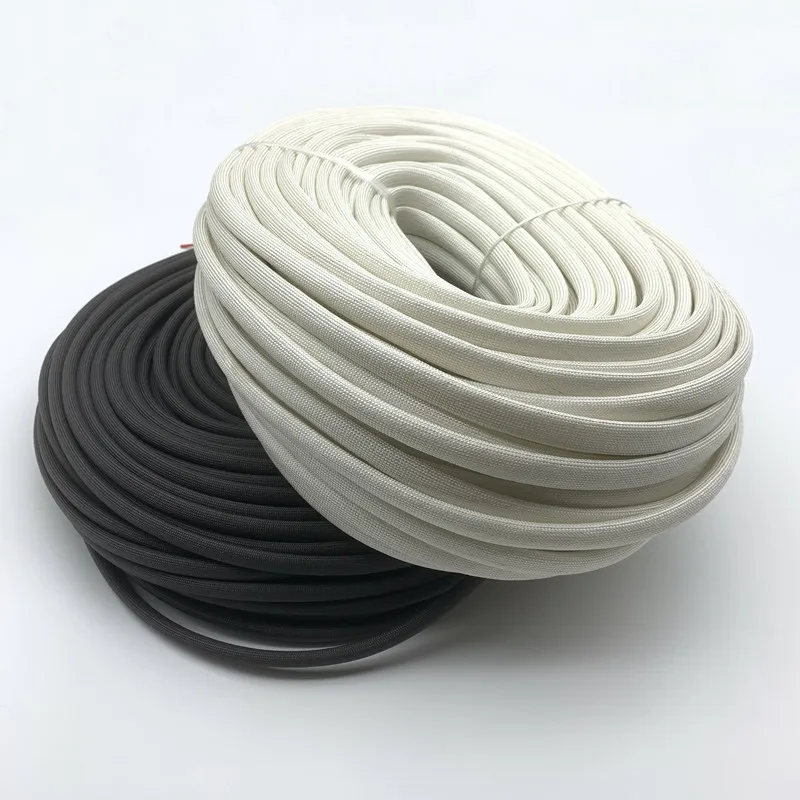 

2/5M ID 1mm ~ 50 mm Braided Fiberglass Sleeve 600 Deg.C High Temperature Chemical Glass Fiber Tube Fiberglass Sleeving