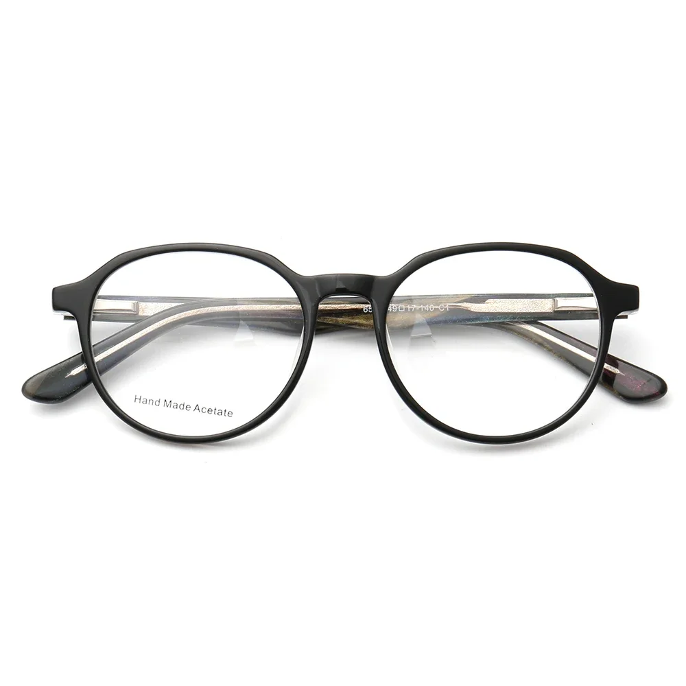 

Women Optical Round Glasses Frames Men Vintage Tortoise Grey Black Eyeglass Frame Light Fashion Prescription Eyewear Spectacles