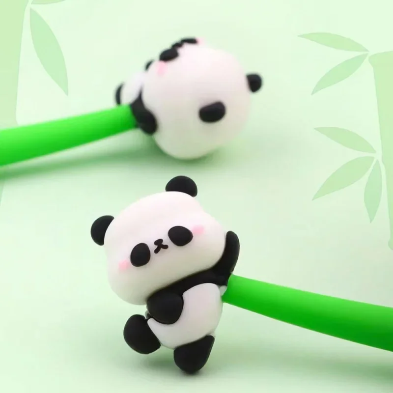 Gel Pen Silicone Panda Shape Swing Signature Pen Student Stationery