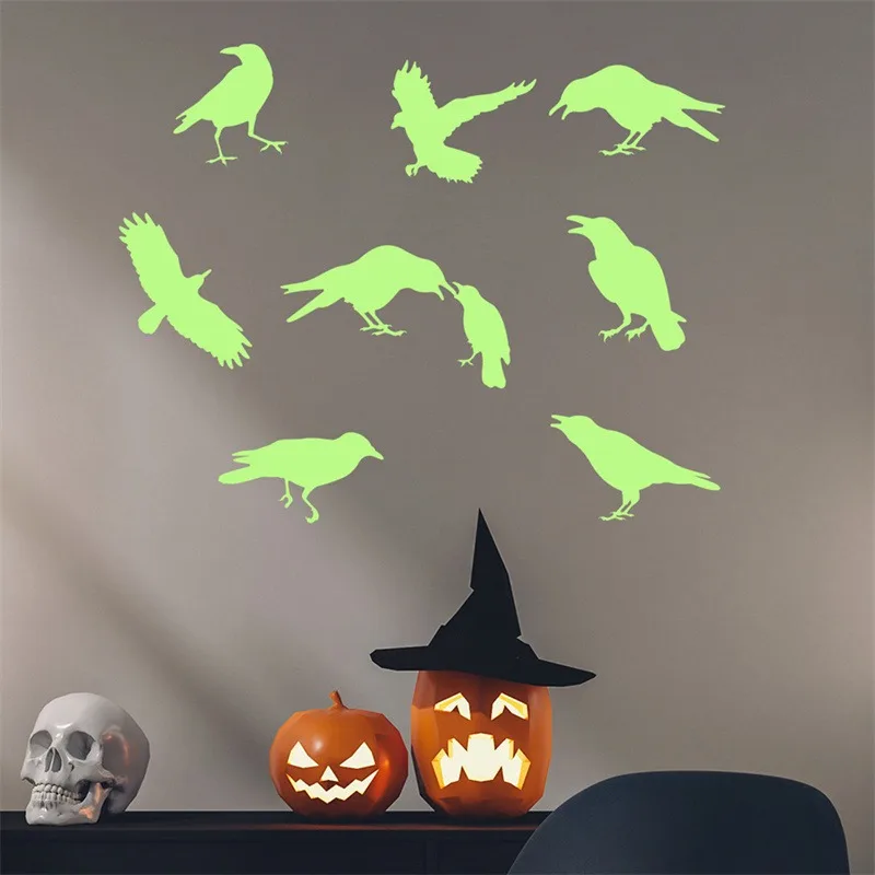 Halloween Holiday Decoration Self-adhesive Fluorescent Stickers