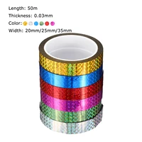 20/25/35mmx50m Prism Tape Holographic Metalized Reflective Decorative Adhesive Masking Tape DIY Art Craft Wrapping Stationery 1