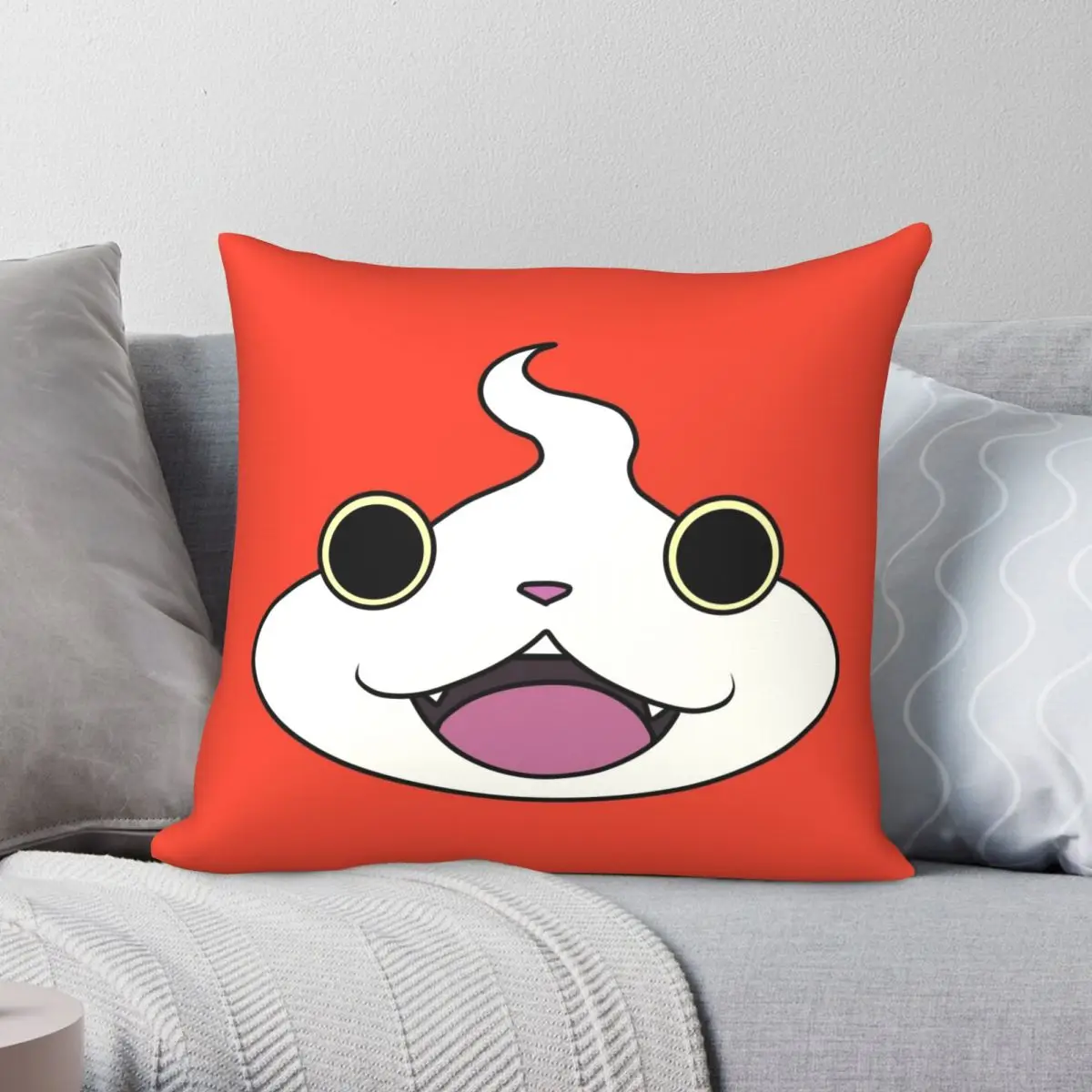 

Чехол для подушки Yo-kai Watch Jibanyan, полиэстеровый льняной бархатный чехол с принтом на молнии, декоративная подушка, чехол для телефона 18 дюймов