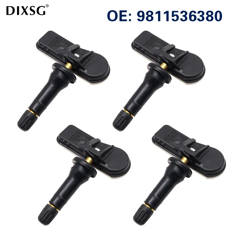4Pcs TPMS Sensor 9811536380 Tire Pressure Sensor For Peugeot 207 301 308 3008 408 508 5008 for Citroen C4 C5 DS4 DS5