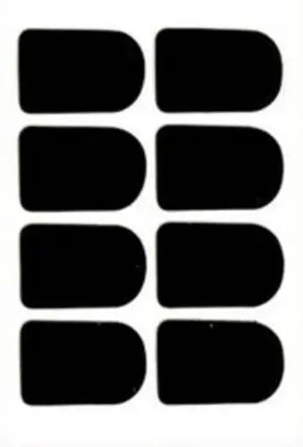 

80Pcs Treble saxophone Bakelite mouthpiece Dental pad 0.5mm Square black