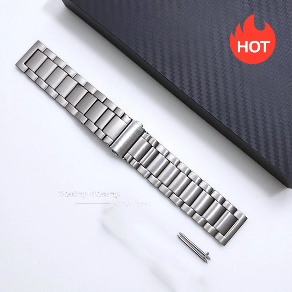 Universal Titanium Metal Watch Band with Quick Release Feature