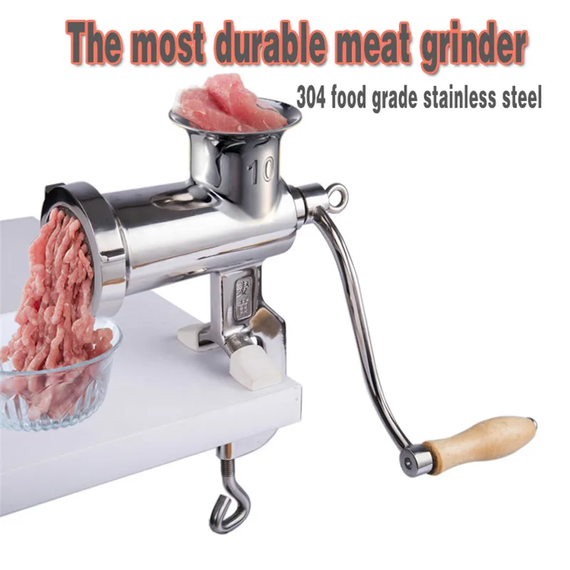 Model 10 Stainless steel manual meat grinder manual beef sausage machine minced meat tool multifunctional food processor 2